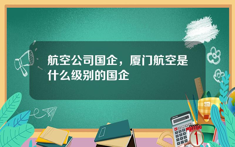 航空公司国企，厦门航空是什么级别的国企