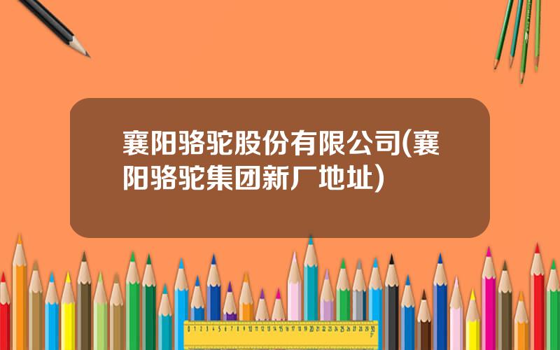襄阳骆驼股份有限公司(襄阳骆驼集团新厂地址)