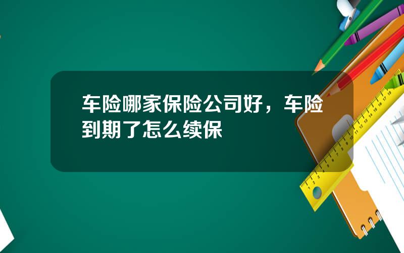 车险哪家保险公司好，车险到期了怎么续保