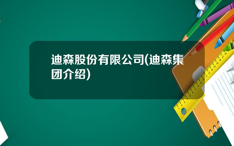 迪森股份有限公司(迪森集团介绍)
