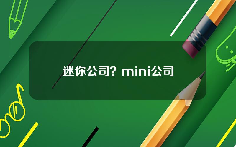 迷你公司？mini公司