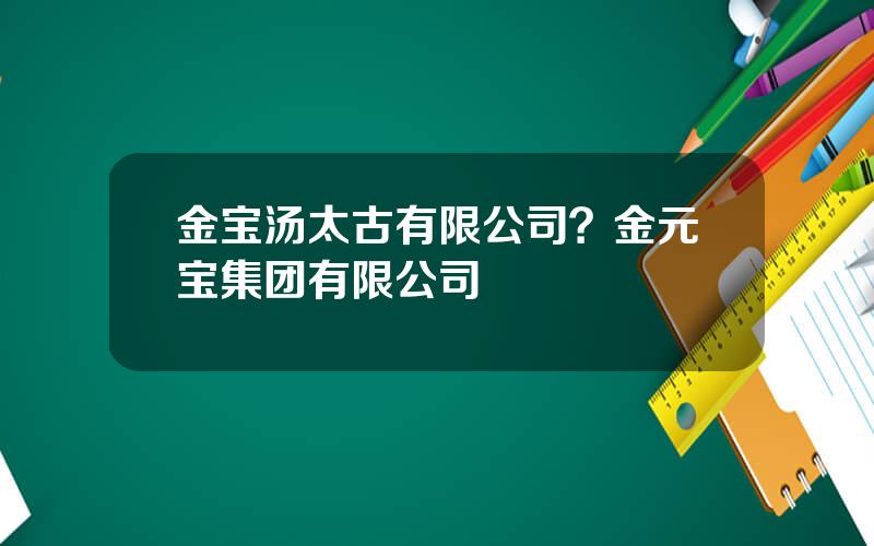 金宝汤太古有限公司？金元宝集团有限公司