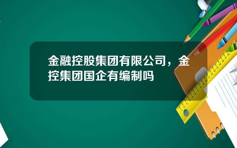 金融控股集团有限公司，金控集团国企有编制吗