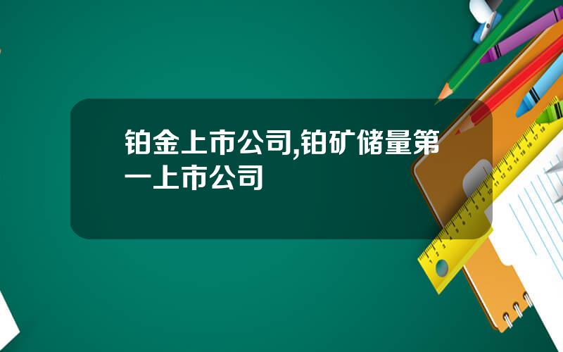铂金上市公司,铂矿储量第一上市公司