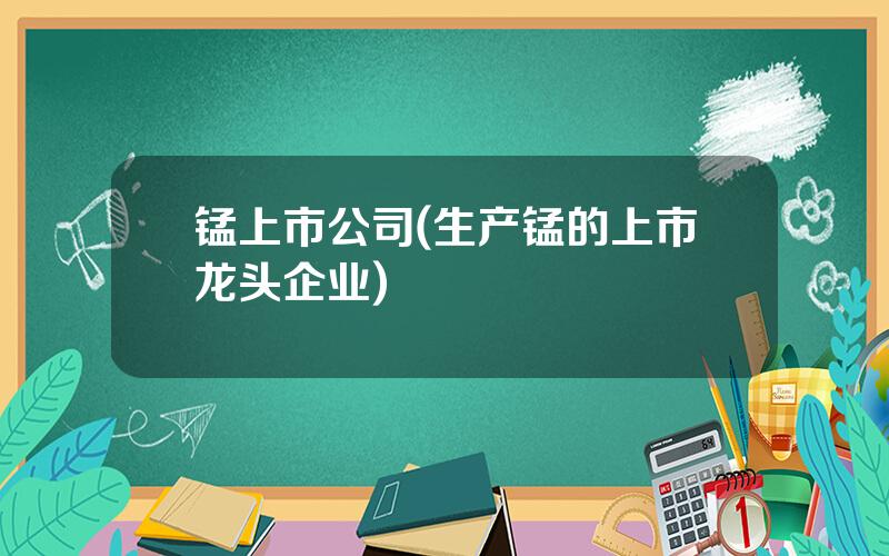 锰上市公司(生产锰的上市龙头企业)