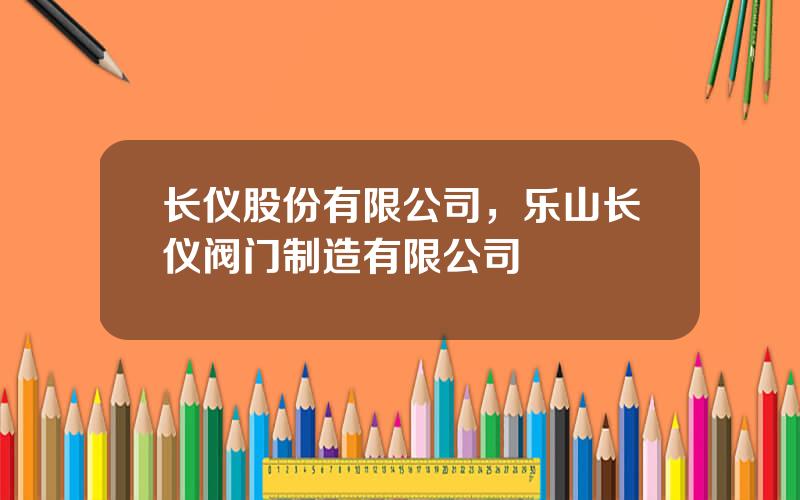 长仪股份有限公司，乐山长仪阀门制造有限公司