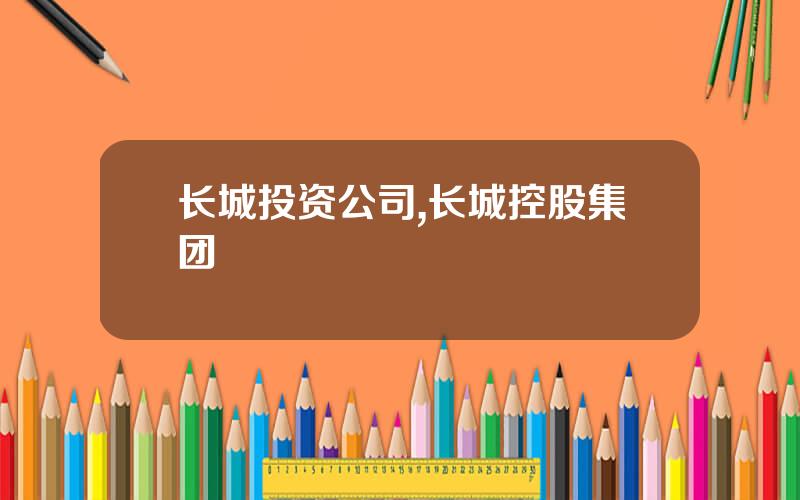 长城投资公司,长城控股集团