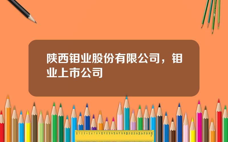 陕西钼业股份有限公司，钼业上市公司