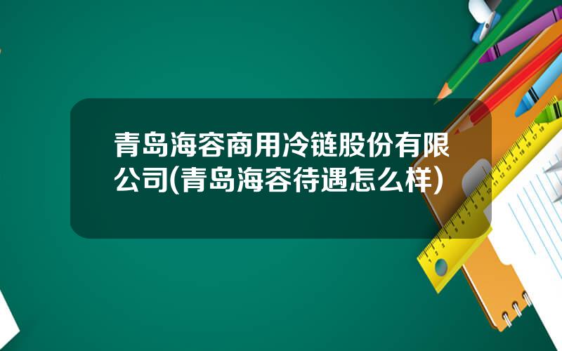 青岛海容商用冷链股份有限公司(青岛海容待遇怎么样)