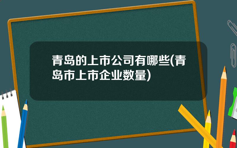 青岛的上市公司有哪些(青岛市上市企业数量)