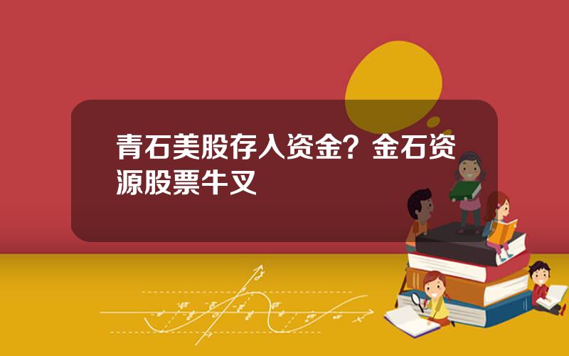 青石美股存入资金？金石资源股票牛叉